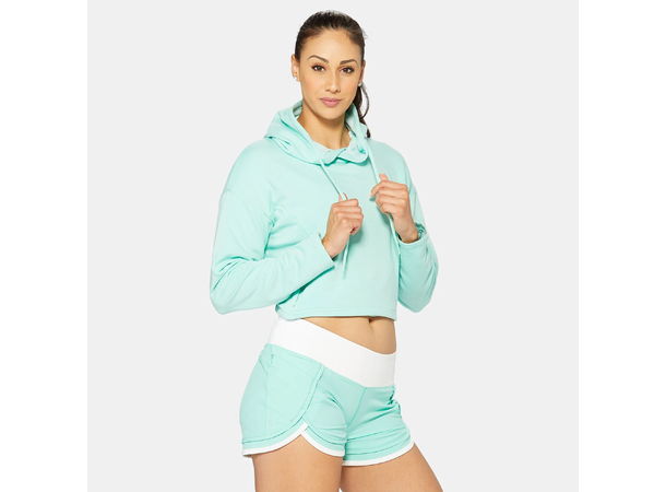 HYLETE Eclipse Cropped Hoodie (Neo Mint)