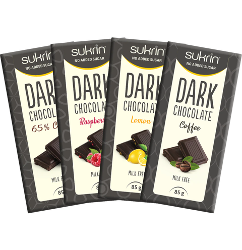 Sukrin - Dark Chocolate Vi har 2 fantastiske smaker