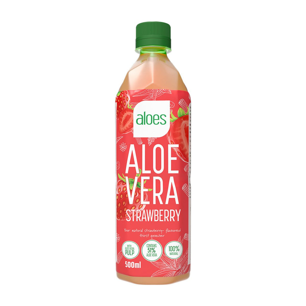 Aloes - Aloe Vera, 500ml x 12stk, Strawberry - Flexfit