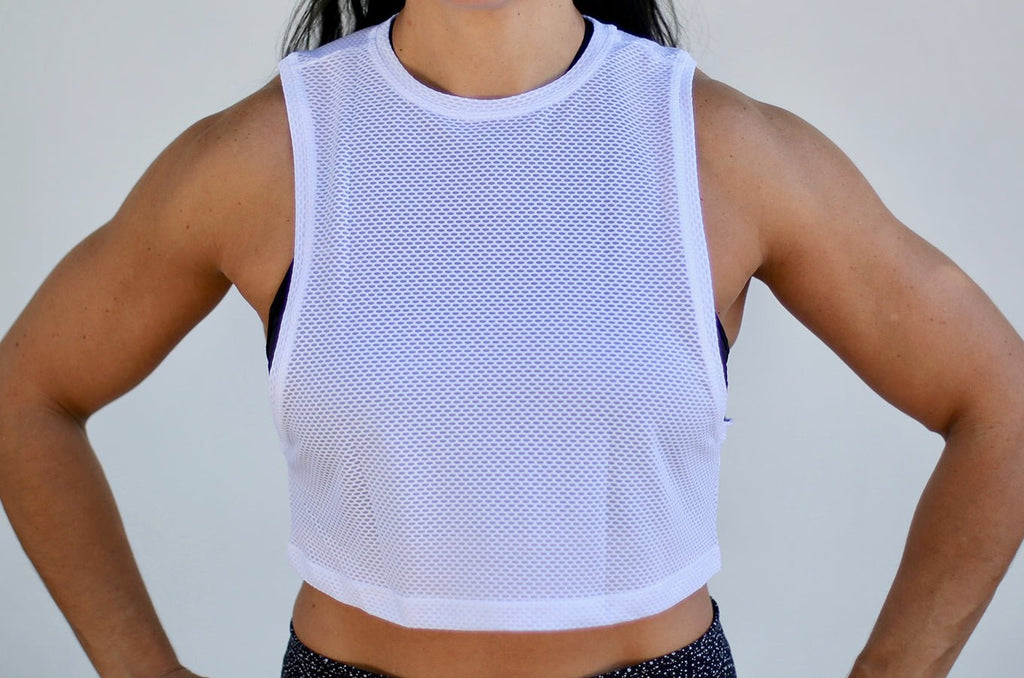 Chestee - Muscle Tank (Sheer White) - Flexfit