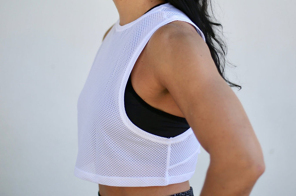 Chestee - Muscle Tank (Sheer White) - Flexfit