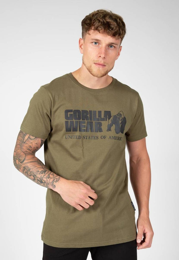 Gorilla Wear Classic T - shirt - Army Green - Flexfit