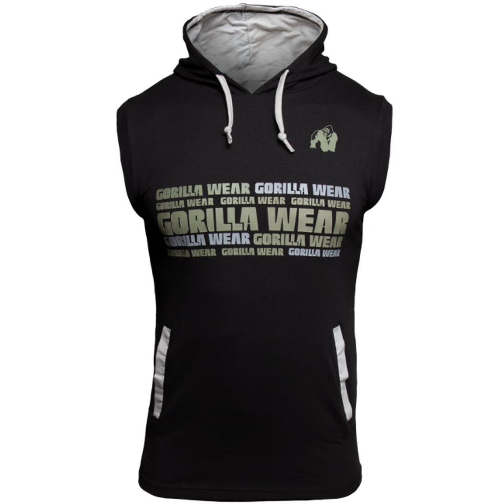 Gorilla Wear Melbourne S/L Hooded T - shirt, sort - Flexfit