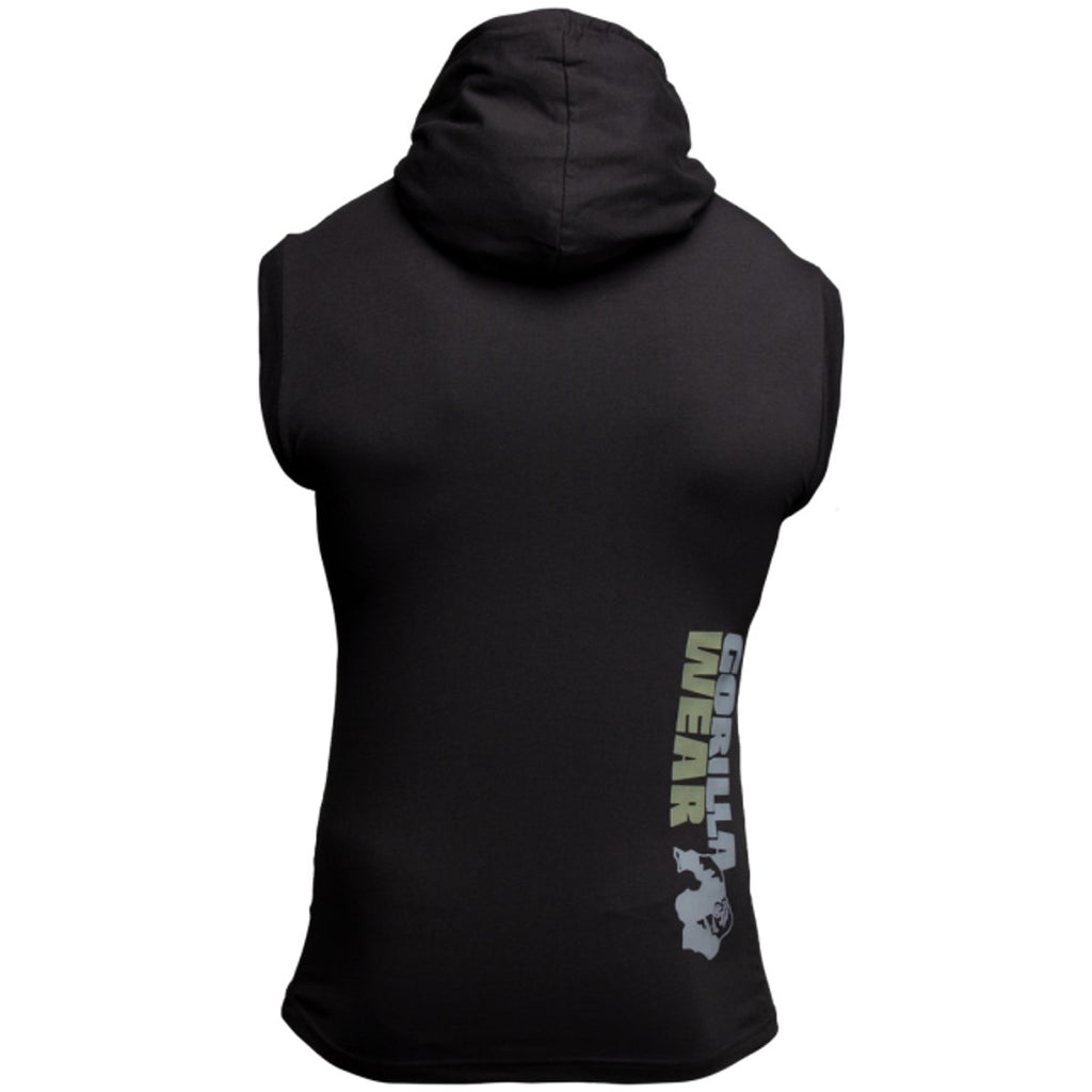 Gorilla Wear Melbourne S/L Hooded T - shirt, sort - Flexfit