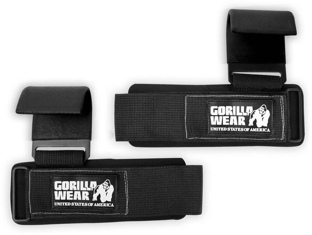 Gorilla Wear - Weight Lifting Hooks, Black/White Weight Lifting Hooks, Black/White - Flexfit