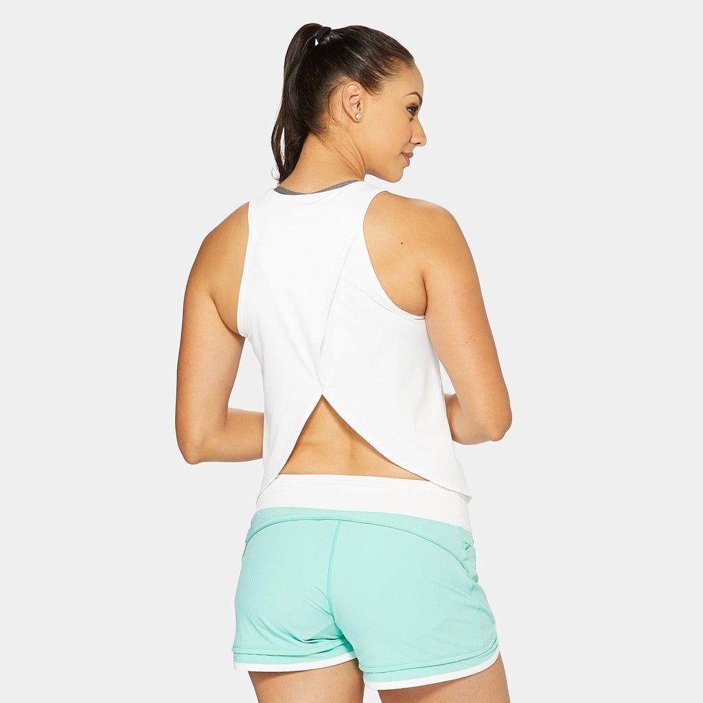 HYLETE Eclipse Petal Back Tank (White) - Flexfit