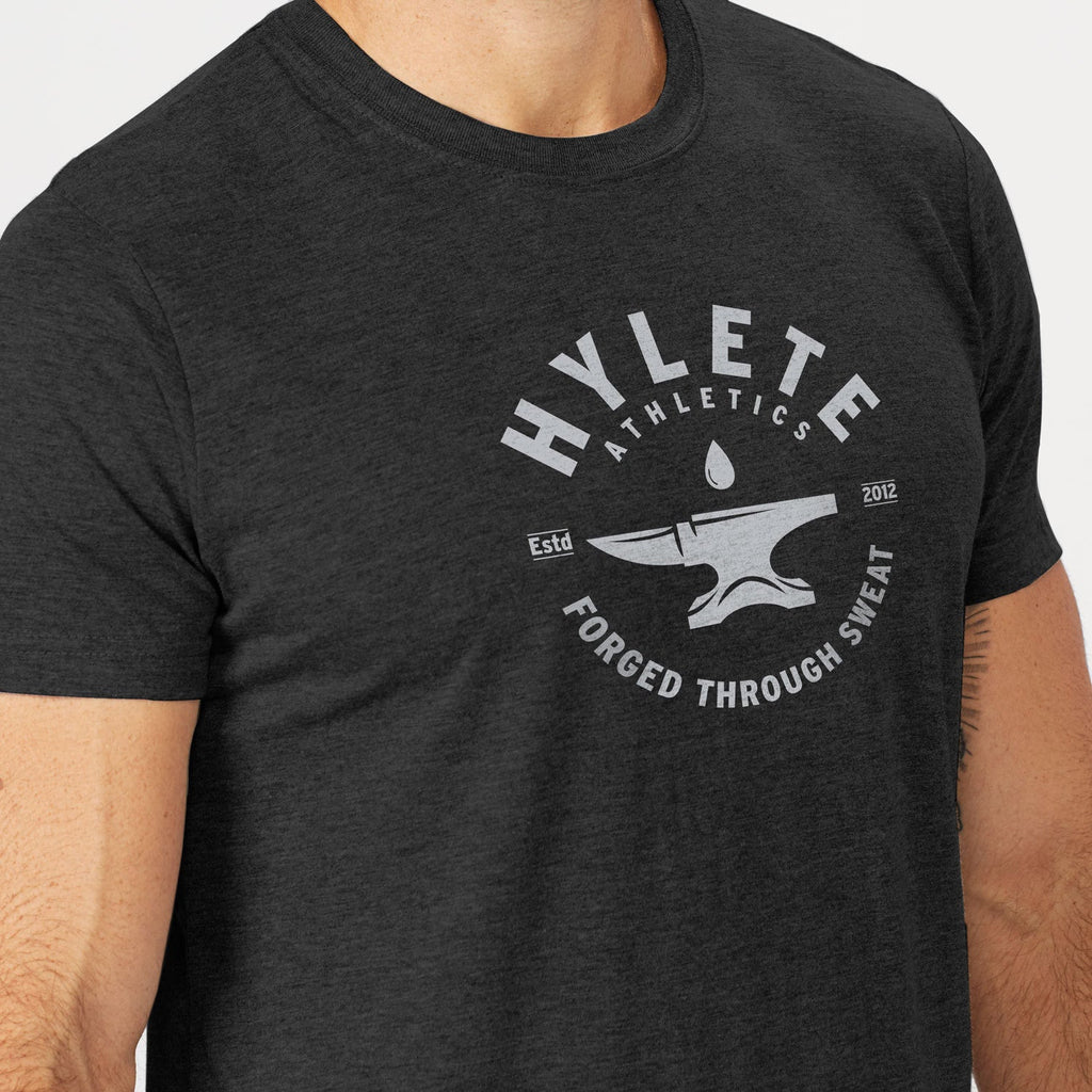 HYLETE Forged tri - blend crew (Deset Sand/Black) - Flexfit