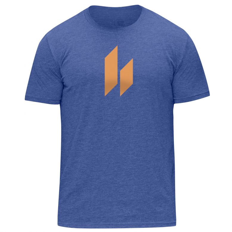 HYLETE Icon tri - blend crew (Vintage Royal/Orange) - Flexfit