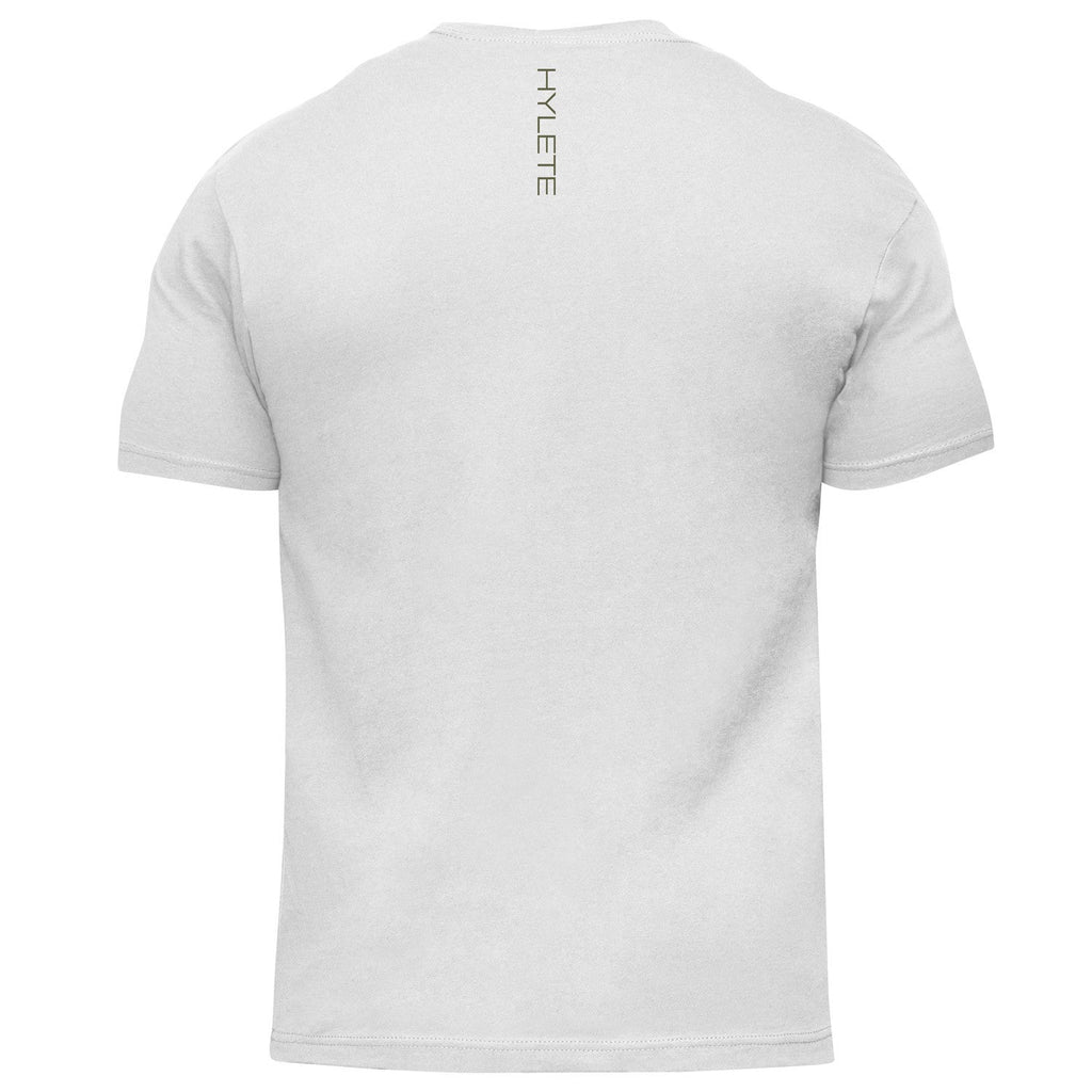 HYLETE Nation tri - blend crew (White/Olive) - Flexfit