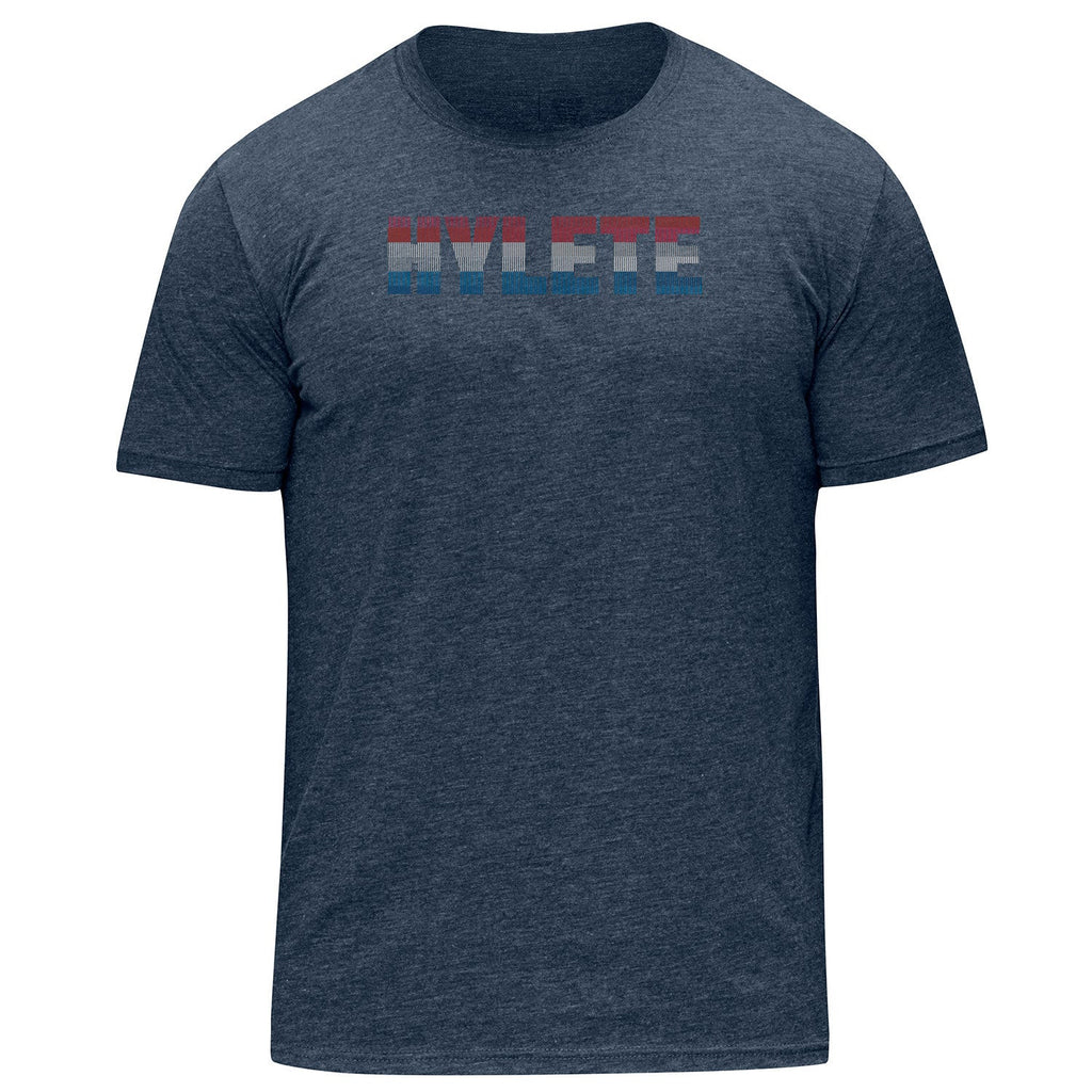 HYLETE Persistent tri - blend crew (Vintage Navy/White) - Flexfit