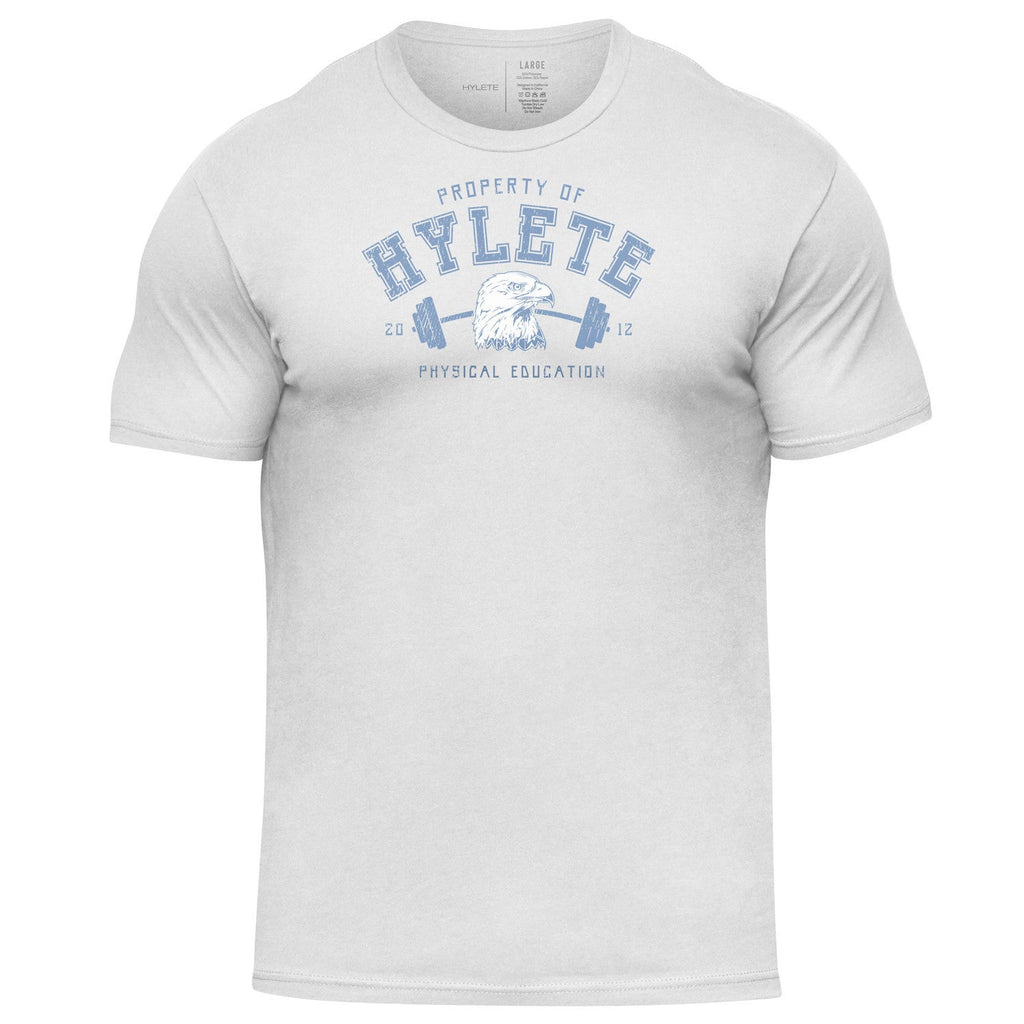 HYLETE Phys Ed II tri - blend crew (White/Delta) - Flexfit