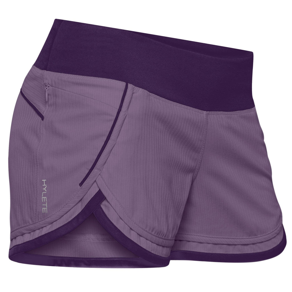 HYLETE Womens Iris Scallop Short (Orchid/Eggplant) - Flexfit