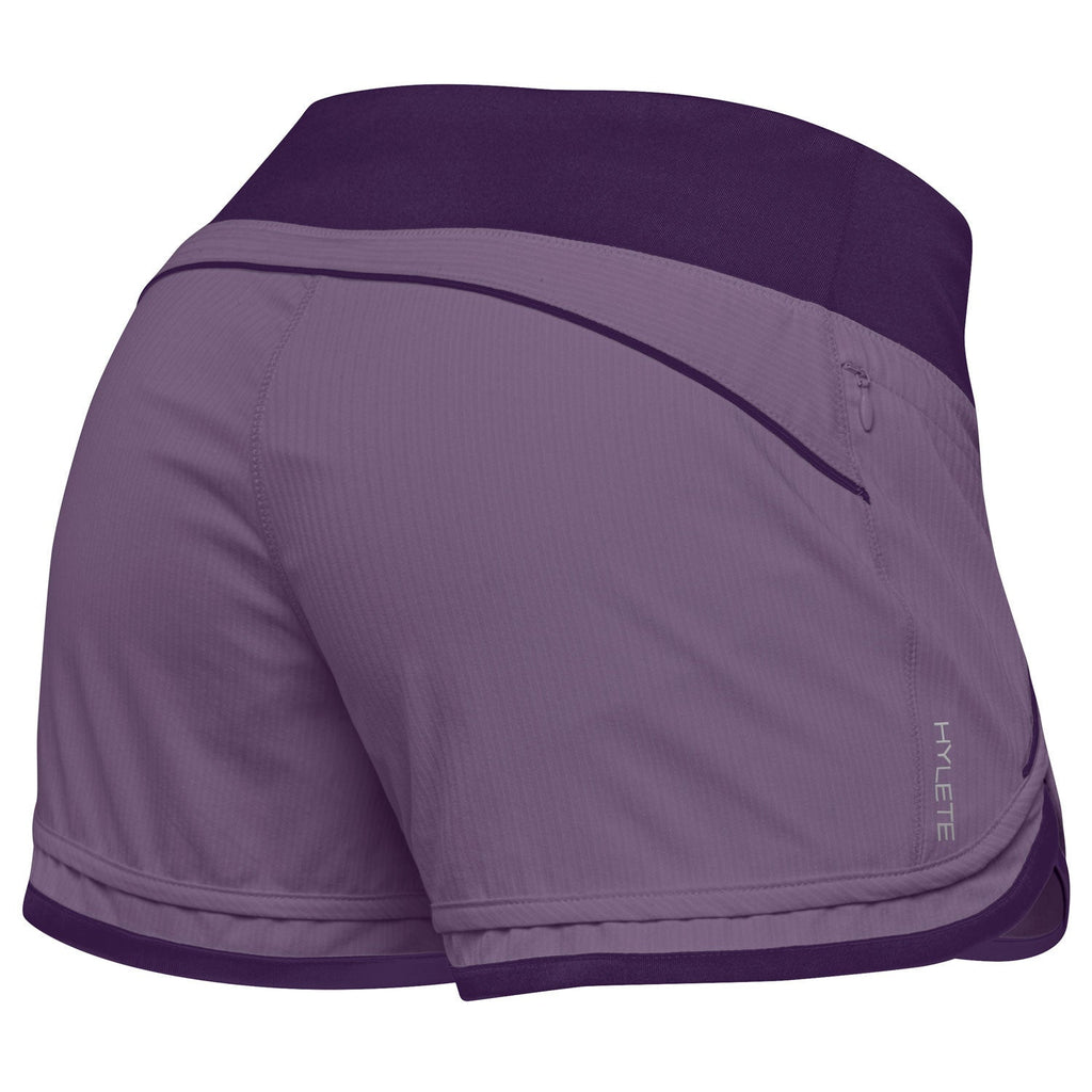 HYLETE Womens Iris Scallop Short (Orchid/Eggplant) - Flexfit