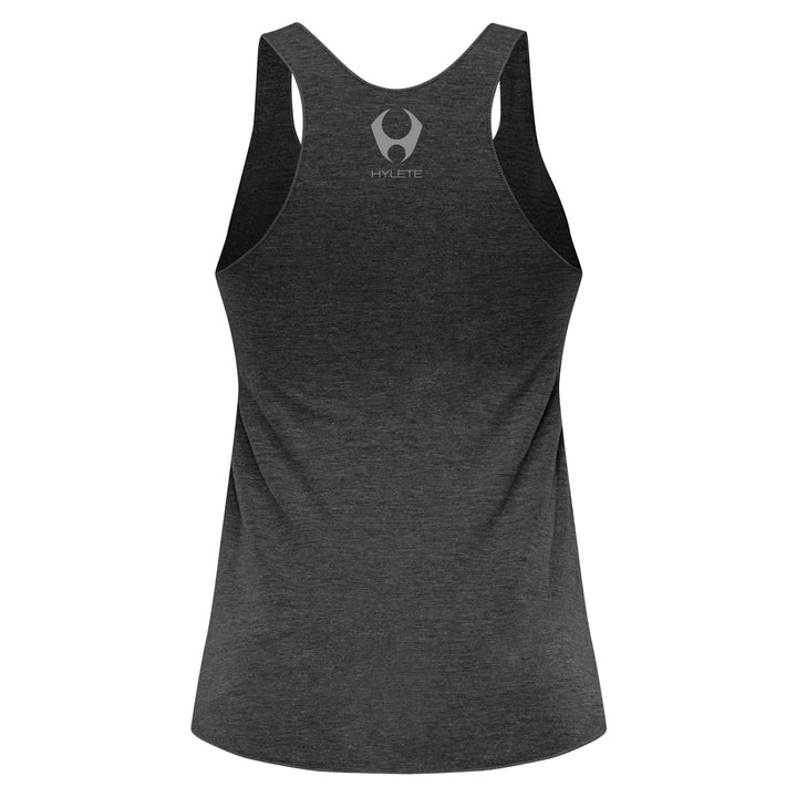 HYLETE Womens Miami Surge Triblend Tank (Black/Grey) - Flexfit