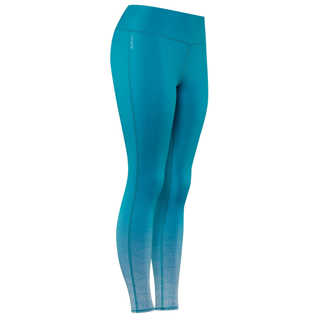 HYLETE Womens Motiv II Tight (Lagoon Fade/Lagoon) - Flexfit