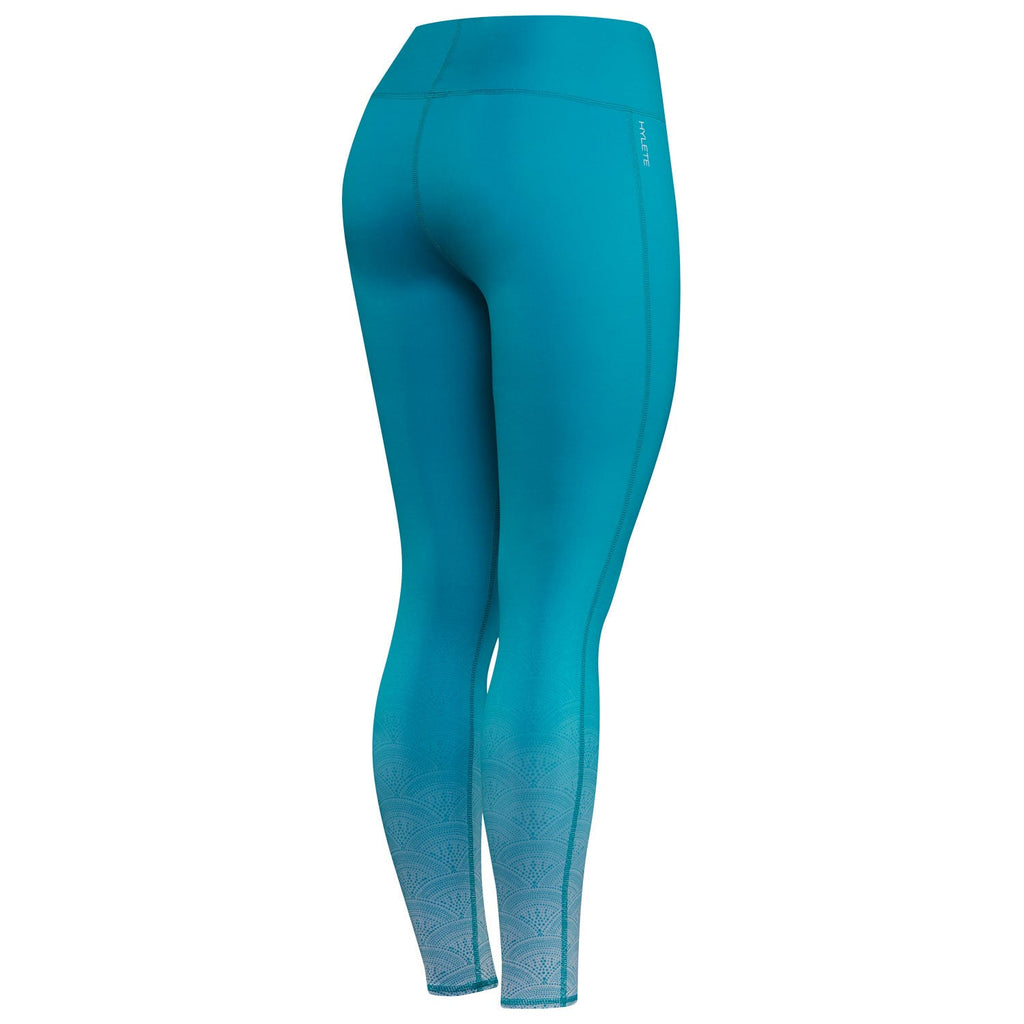 HYLETE Womens Motiv II Tight (Lagoon Fade/Lagoon) - Flexfit