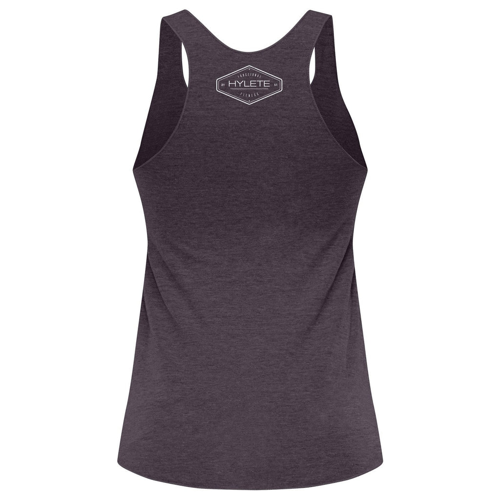 HYLETE Womens octane tri - blend tank (Vintage Purple/White) - Flexfit