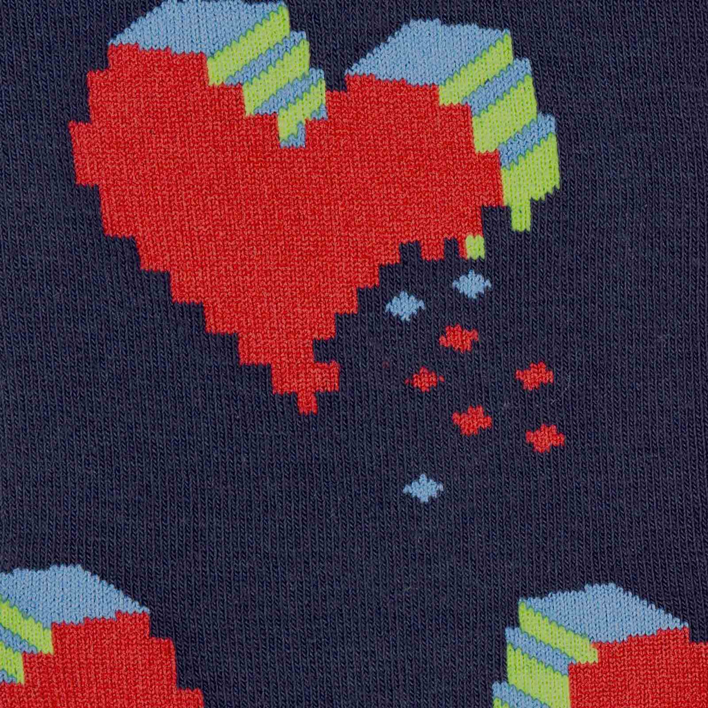 Knee High Funky - Pixelated Hearts - Flexfit