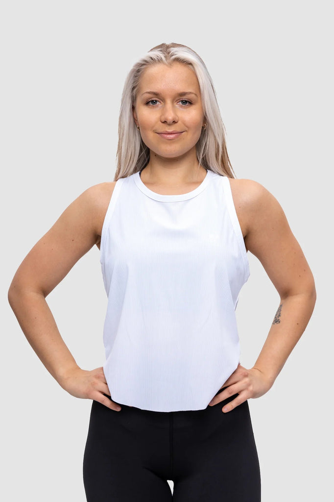 M Fitness - Sara White Tank Top - Flexfit