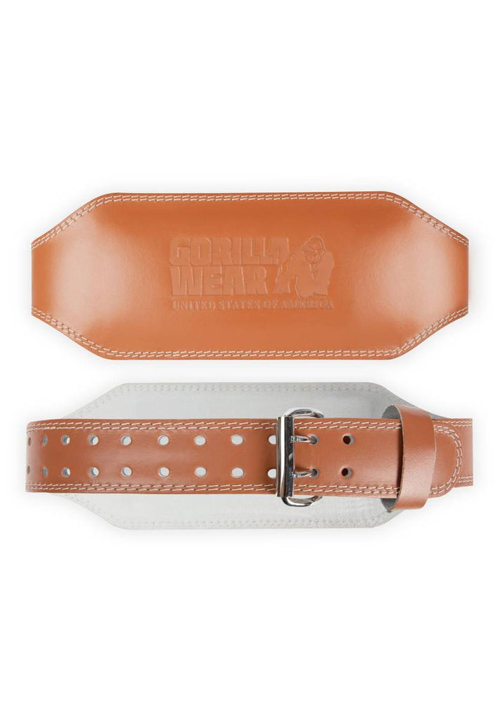 Padded Leather Lifting Belt (15cm), Brown - Flexfit