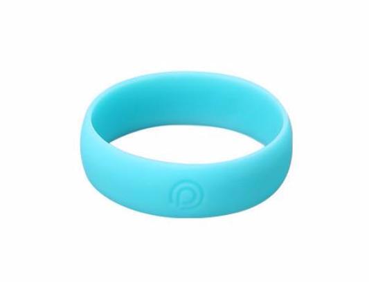 Pyrkiä - Turquoise Thin Silicone Ring (6mm) - Flexfit