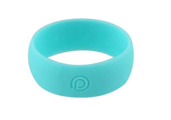 Pyrkiä - Turquoise Wide Silicone Ring (8mm) - Flexfit