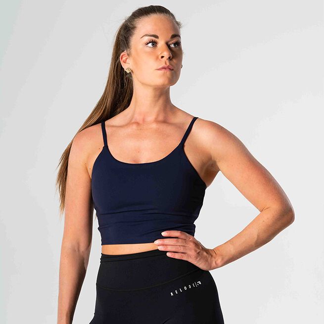 Relode Core Crop Top, Navy Blue - Flexfit