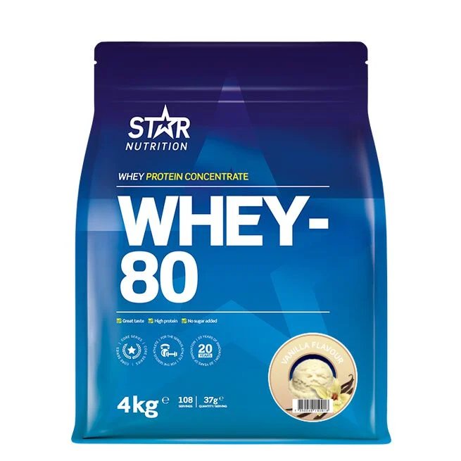 Star Nutrition - Whey - 80 Myseprotein, 4000g - Flexfit