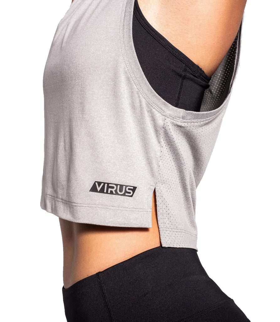 Virus - Pistol ECO Thread Crop Tank - Heather Grey - Flexfit