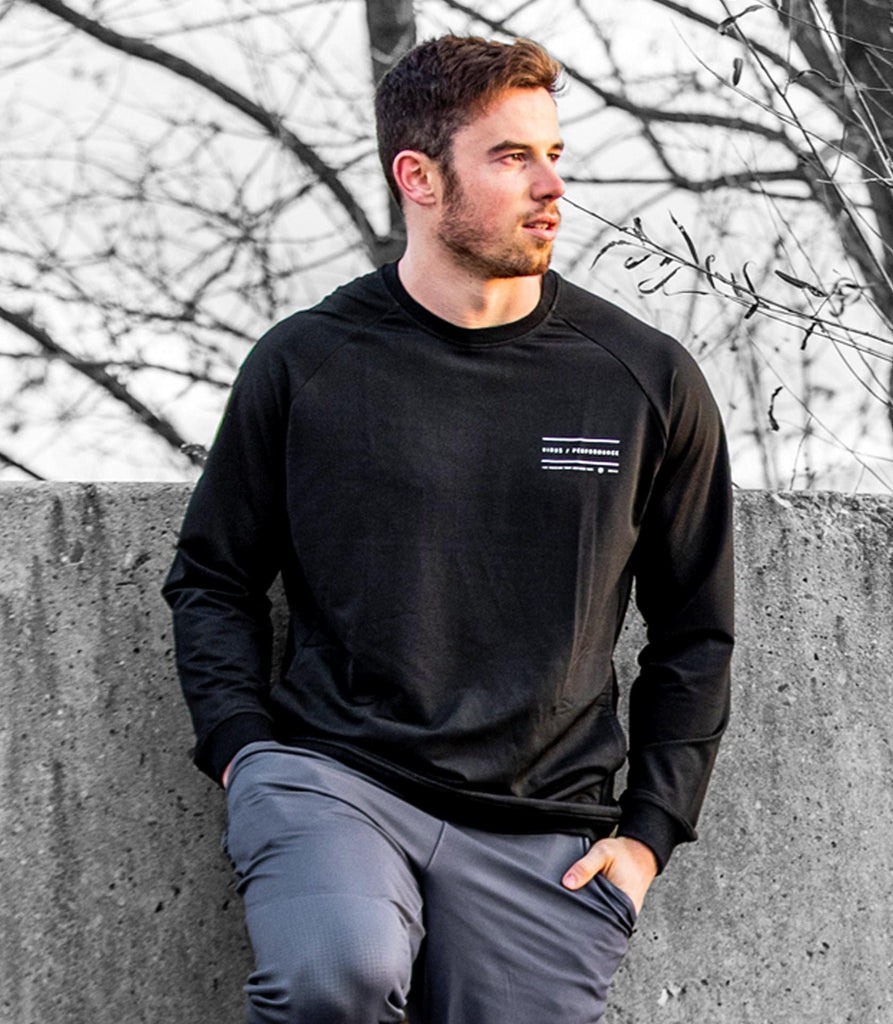 Virus - Sio22 | Stay Warm Crew Neck Top - Black - Flexfit